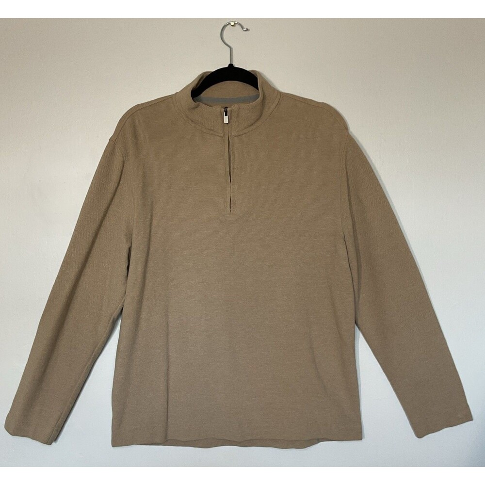 Van Heusen Quarter Zip Pullover Long Sleeve Size M